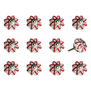 Homeroots.co 358130 1.5 X 1.5 X 1.5 Ceramicmetal Multicolor 12 Pack Kn