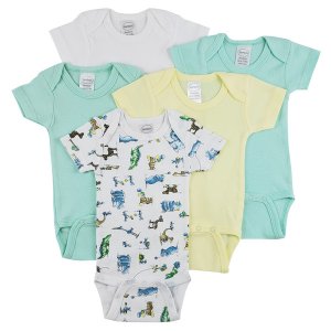 Bambini CS_0289M Bambini Short Sleeve One Piece 5 Pack