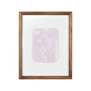 Homeroots.co 376643 Pink And White Botanical Flower Framed Wall Art