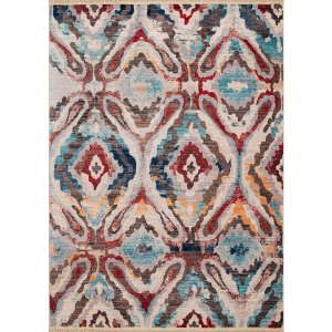 Homeroots.co 369975 22 X 33 Multicolor Polyester Accent Rug