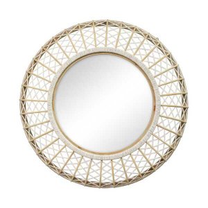 Homeroots.co 373318 33.50 Woven Rattan Mirror