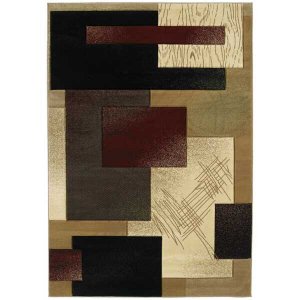 Homeroots.co 368352 22 X 32 Burgundy Polypropylene Accent Rug