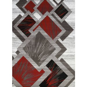 Homeroots.co 371372 22 X 36 Scarlet Polypropylene Accent Rug