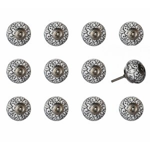 Homeroots.co 321663 1.5 X 1.5 X 1.5 Black, Gray And Silver - Knobs 12-