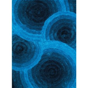 Homeroots.co 369157 22 X 26 Blue Polyester Accent Rug