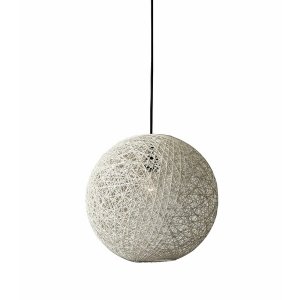 Homeroots.co 372726 Groovy Rattan String Shade Large Pendant Light