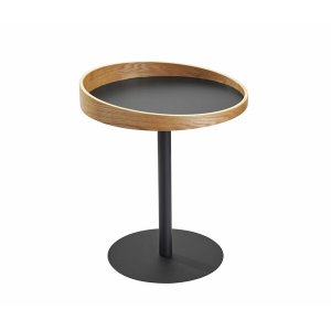 Homeroots.co 372969 Black Mod Wood End Or Side Table