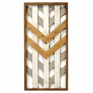 Homeroots.co 373155 Boho Geometric Wood Framed Wall Panel