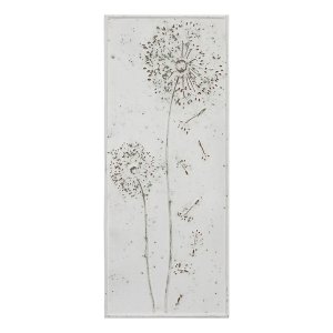 Homeroots.co 373289 Floral Dandelion Metal Panel Wall Decor