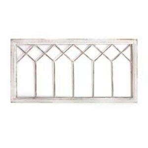 Homeroots.co 321316 Distressed White Metal And Wood Framed Wall Art