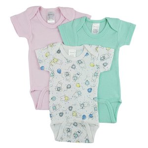 Bambini CS_0236S Bambini Short Sleeve One Piece 3 Pack