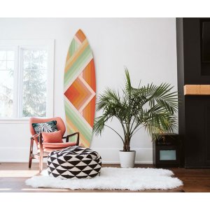 Homeroots.co 370401 Retro Mod Orange Surfboard Wall Art