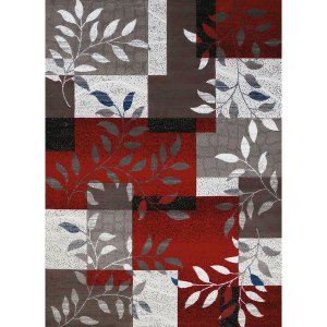 Homeroots.co 371392 22 X 36 Scarlet Polypropylene Accent Rug