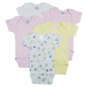 Bambini CS_0284M Bambini Short Sleeve One Piece 5 Pack