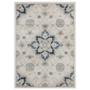 Homeroots.co 368042 23 X 36 Beige Microfiber  Polyester Accent Rug