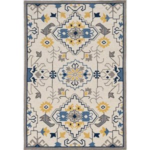 Homeroots.co 374692 2' X 3' Ivory Polypropylene Accent Rug