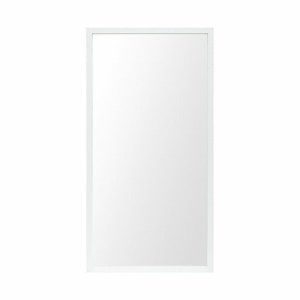 Homeroots.co 380085 Rectangle White Accent Mirror With Crisp White Fin