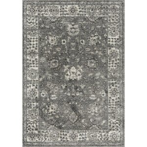 Homeroots.co 372032 22 X 36 Grey Polypropylene Accent Rug