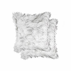 Homeroots.co 357610 18 X 18 X 5 Gradient Grayfaux Fur - 2pack Pillow