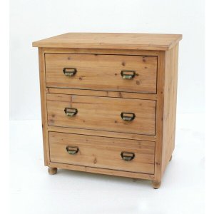 Homeroots.co 274368 15 X 30 X 30 Natural, 3 Drawer, Minimalist Loft, W