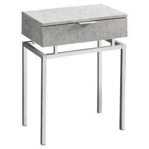 Homeroots.co 333213 12.75 X 18.25 X 23.25 Grey Finish Metal Accent Tab