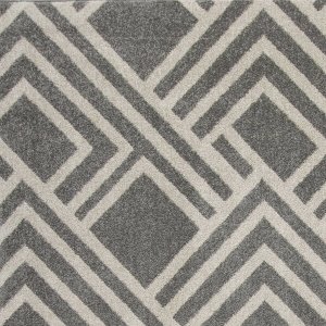 Homeroots.co 374999 2'x4' Grey Machine Woven Uv Treated Geometric Indo