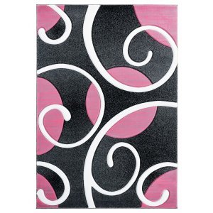 Homeroots.co 367269 31 X 50 Pink Olefin  Polypropylene Mat Rug