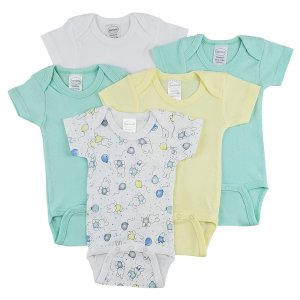 Bambini CS_0288M Bambini Short Sleeve One Piece 5 Pack