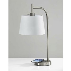 Homeroots.co 372661 Enhanced Tech Steel Metal Charging Table Lamp