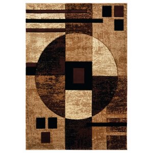 Homeroots.co 367189 22 X 32 Brown Olefin  Polypropylene Accent Rug