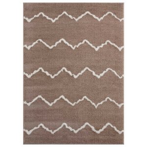 Homeroots.co 371584 23 X 36 Beige Microfiber Polyester Accent Rug