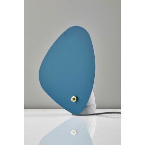 Homeroots.co 372779 Turquoise Fin Concrete Table Lamp