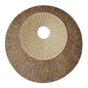 Homeroots.co 274771 1 X 14 X 14 Brown Round Ribbed  Wall Plaque