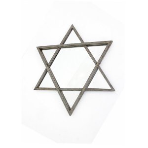 Homeroots.co 274587 26 X 30 X 2 Silver, Rustic, Hexagram Wooden - Cosm