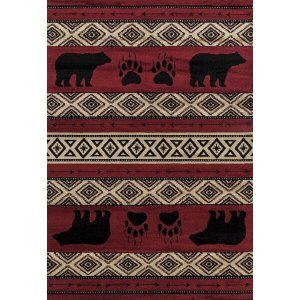 Homeroots.co 371888 22 X 36 Red Polypropylene Mat Rug