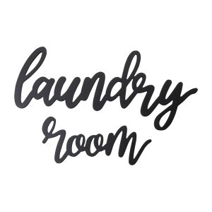 Homeroots.co 373315 Wood Laundry Room Script Wall Decor