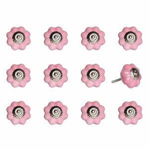 Homeroots.co 321675 1.5 X 1.5 X 1.5 Pink, Silver Asnd Red- Knobs 12-pa