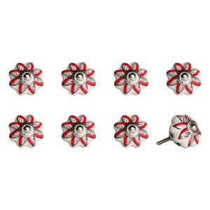 Homeroots.co 358116 1.5 X 1.5 X 1.5 Ceramicmetal Multicolor 8 Pack Kno