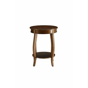 Homeroots.co 286290 Walnut Solid Wooden Side Table