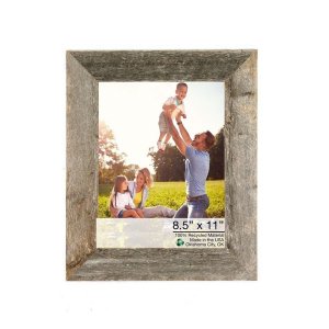 Homeroots.co 379897 8.5 X 11 Natural Weathered Gray Picture Frame