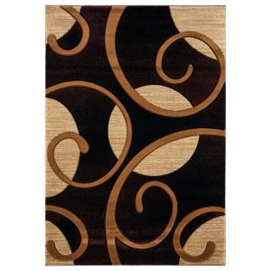 Homeroots.co 367245 31 X 50 Brown Olefin  Polypropylene Mat Rug