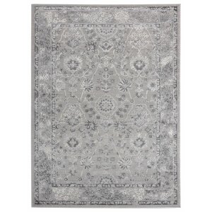 Homeroots.co 367858 23 X 36 Grey Polyester  Olefin Accent Rug