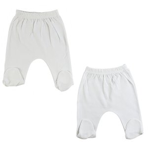 Bambini CS_0537NB White Closed Toe Pants - 2 Pack