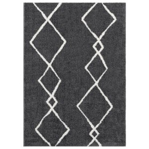 Homeroots.co 371554 23 X 36 Smoke Microfiber Polyester Accent Rug