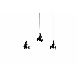 Homeroots.co 293220 3.5 X 3.5 X 5.5 Black Climbing Man - Wall Decor 3-