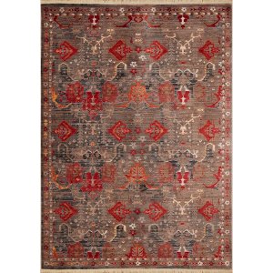 Homeroots.co 369983 31 X 51 Garnet Polyester Mat Rug