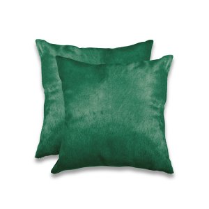 Homeroots.co 317120 18 X 18 X 5 Verde Cowhide - Pillow 2-pack