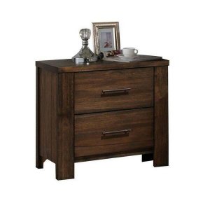 Homeroots.co 374190 26 X 16 X 25 Oak Metal Nightstand