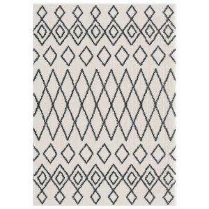 Homeroots.co 371542 23 X 36 White Microfiber Polyester Accent Rug