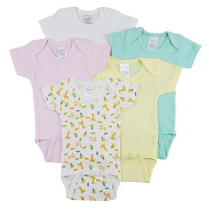 Bambini CS_0286L Bambini Short Sleeve One Piece 5 Pack